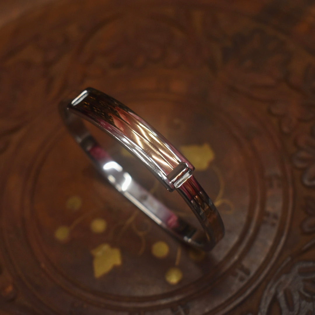 925 Silver Gold Filled Bangle Bracelet - Unisex
