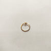 18K Gold Twisted Wire Nose Ring - Textured Minimalist