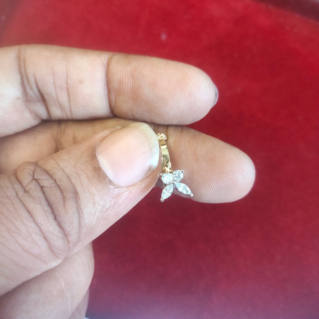 Star Flower Gold Plated 925 Silver Cartilage Stud