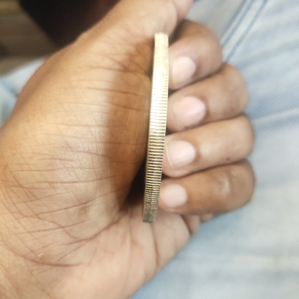 999 Pure Silver Coin - Laxmi & Om Design (6cm Diameter, 100 Grams)