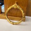 Men's Temple Kada – Antique Gold-Plated with Ruby CZ Stones 840764584189