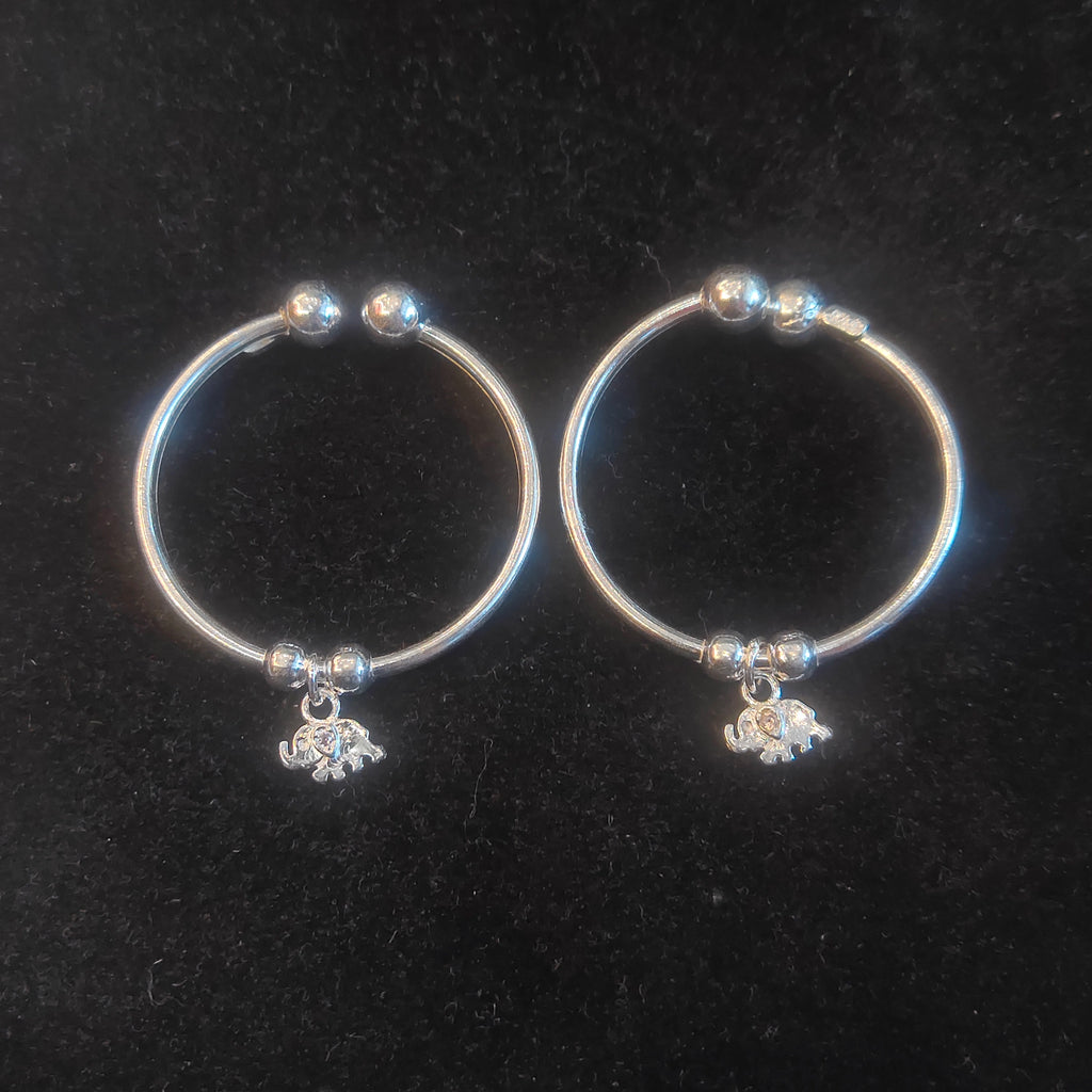 925 Silver Baby Anklets with Elephant Charm