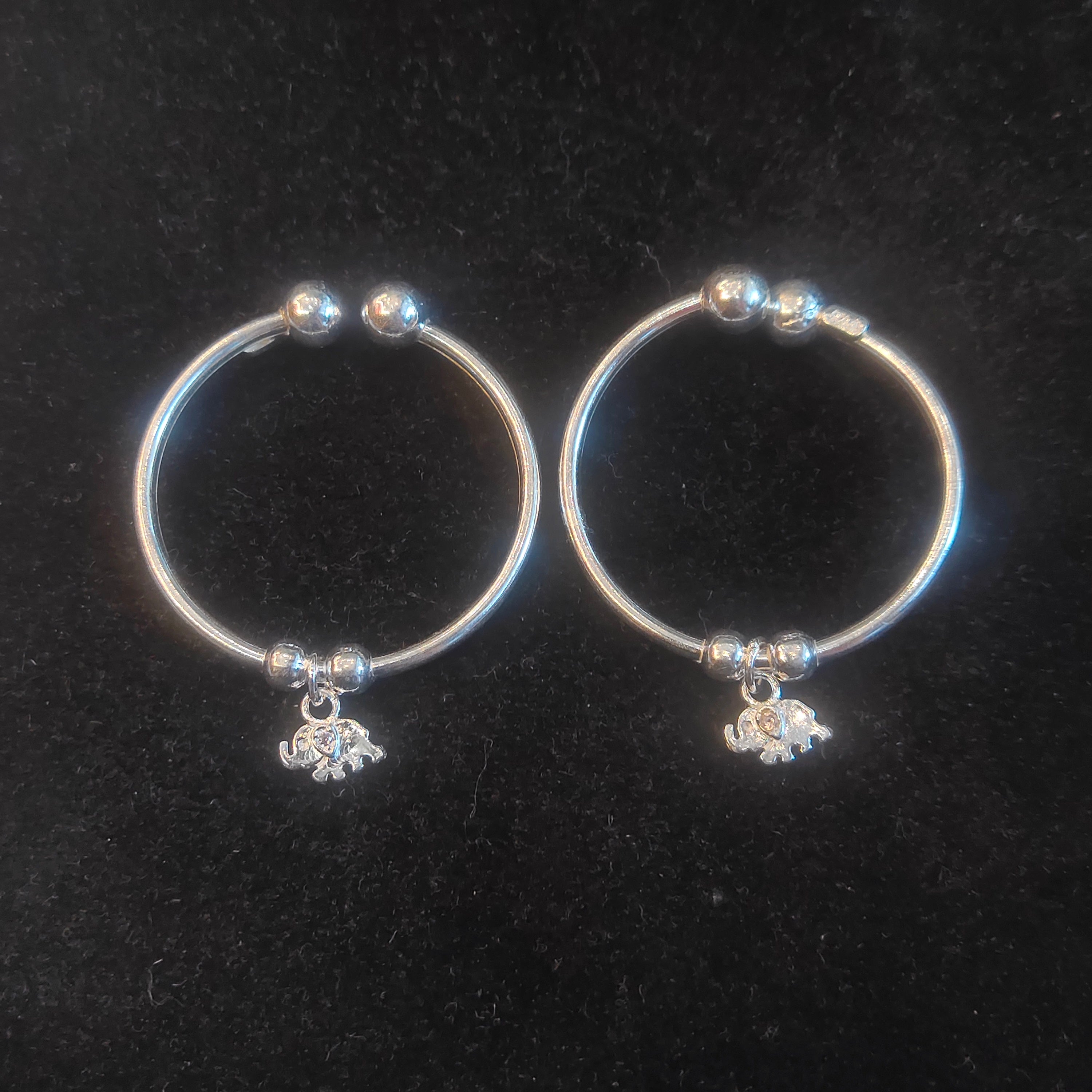 925 Silver Baby Anklets with Elephant Charm