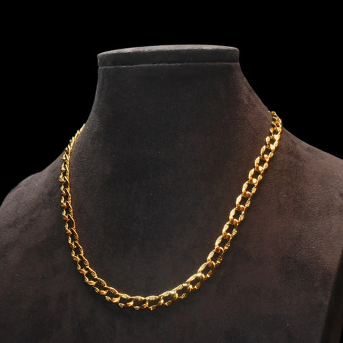 24K Gold Plated Cuban Link Chain for Men - 24 Inch Bold Style