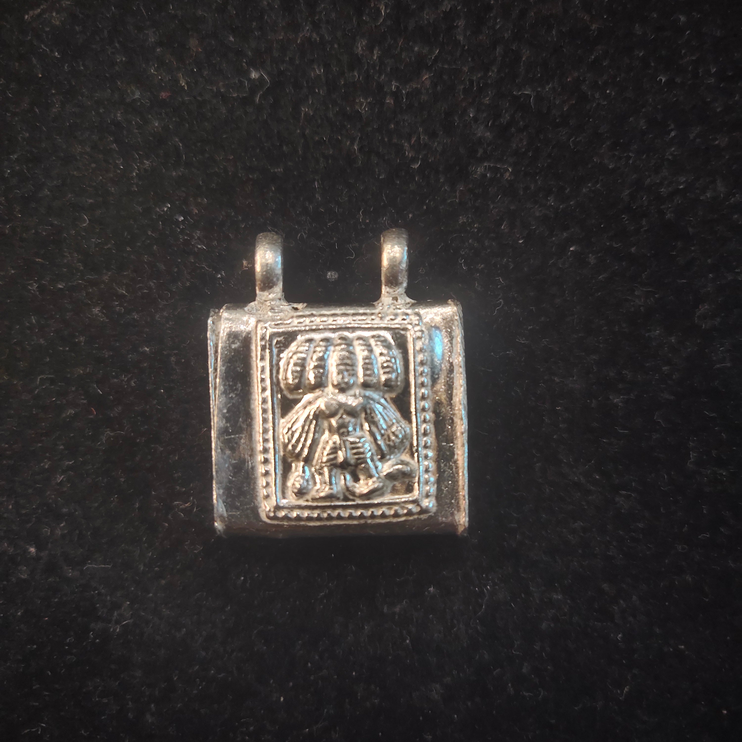 Pure Silver Panchmukhi Hanuman Amulet – Sacred Temple Deity Pendant