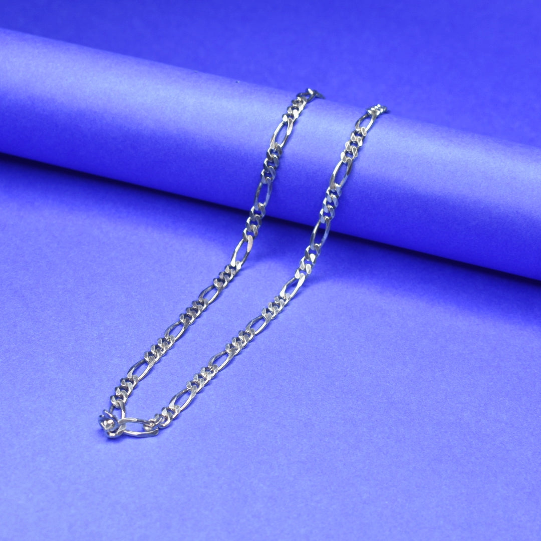 92.5 Sterling Silver Tendulkar Chain for Men - 20 Inch Bold Design