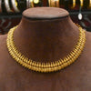 Matte Finish Kasu Necklace - Elegant Gold Plated Kasulaperu Design
