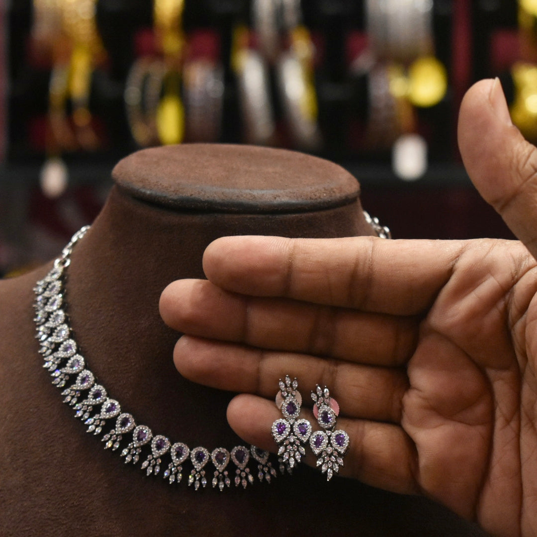 Asp Victorian Zircon Necklace Set