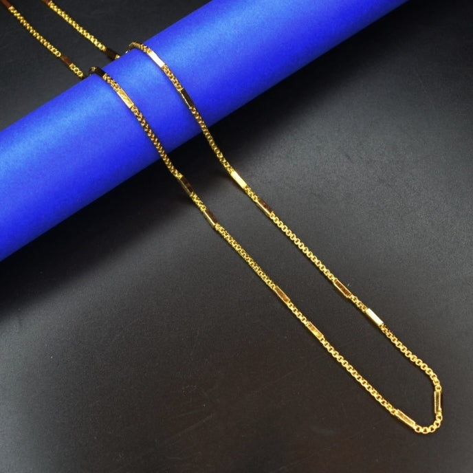Gilded Glamour 24K Gold-Plated Chain - 30 Inch Elegant Design