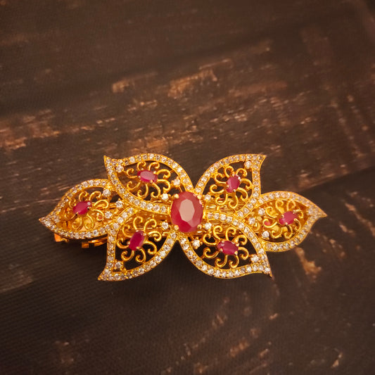 "Unleash Your Style with the Stunning Cz Hair Clip by Asp Fashion Jewellery
