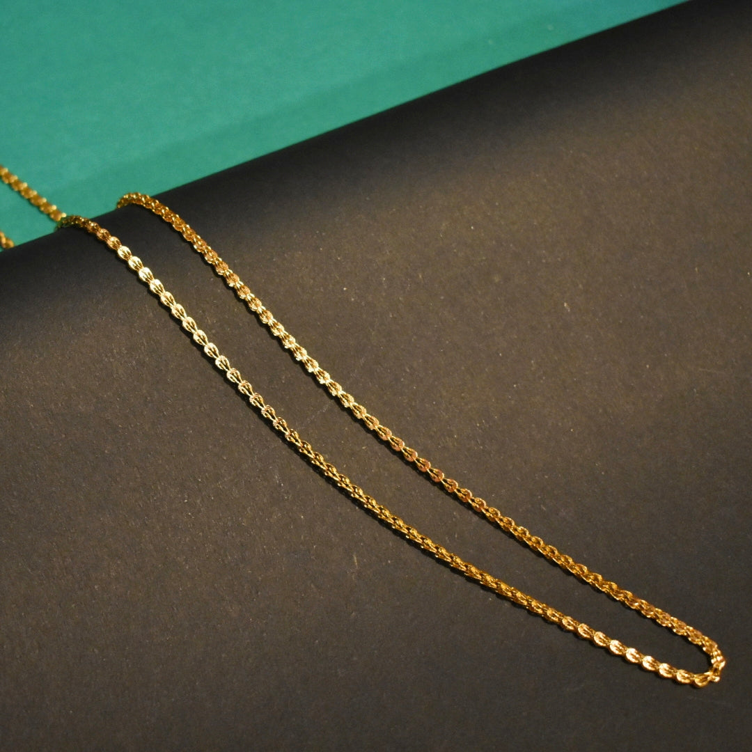 "Shine Bright with ASP's Luxe 24k Gold-Plated 30-Inch Chain!"