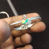 Kids 925 Silver Swan Bangle Bracelet | Enamel Crown Swan & CZ Stones