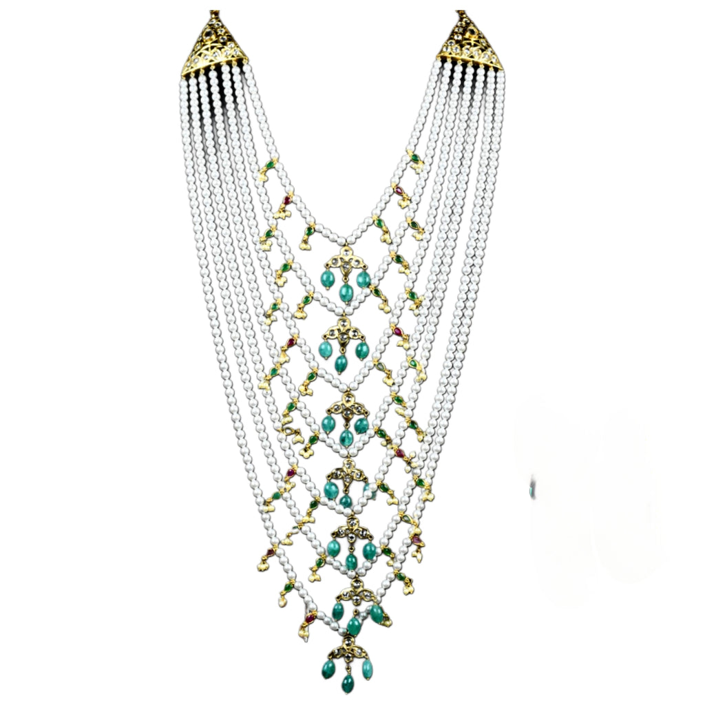 Premium Pearls Satlada Haar - Seven Layer Design | Asp Fashion