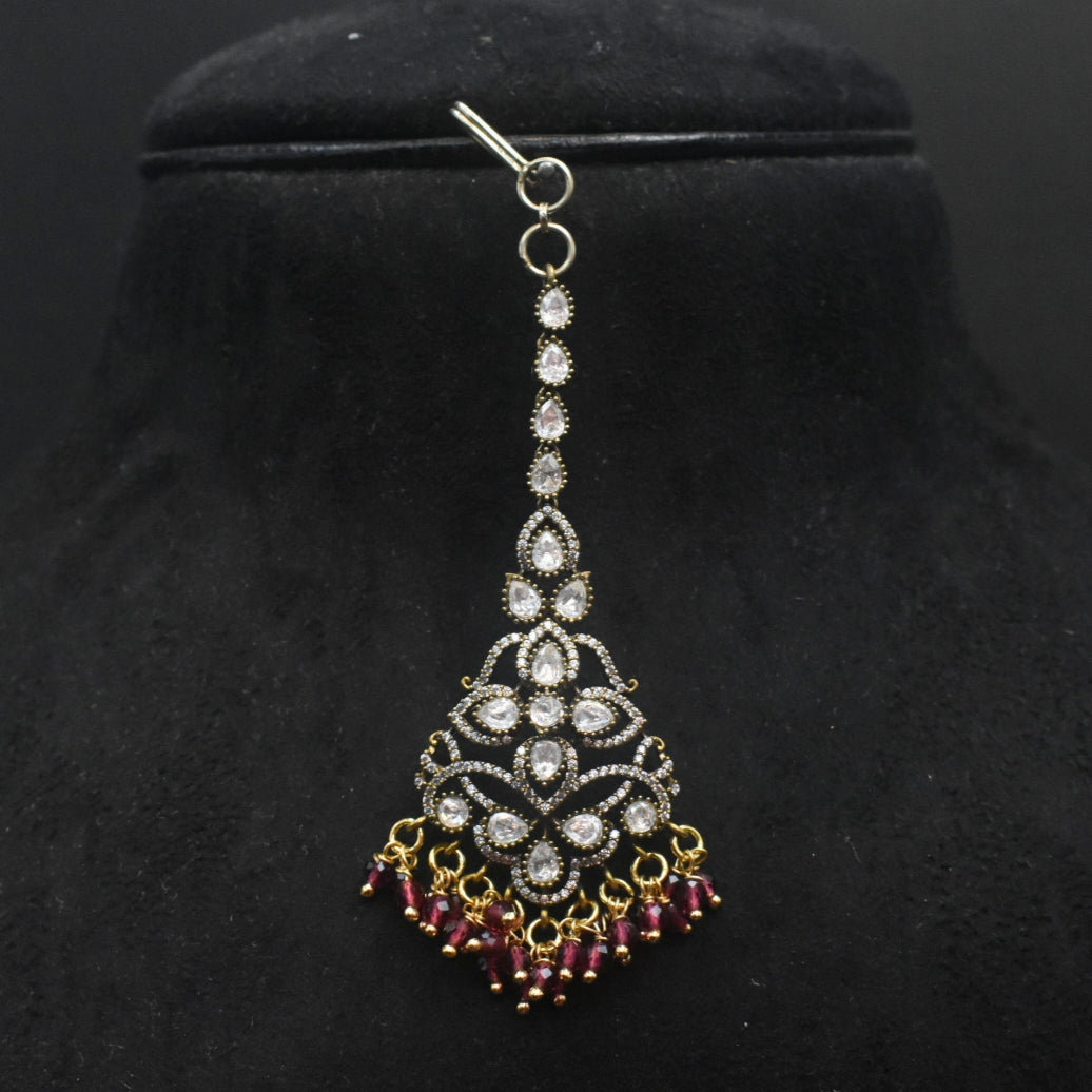 Exquisite Victorian Kundan Maang Tikka