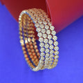 Premium CZ Gold Plated Bangles Set for Women - Asp Fashion Jewellery