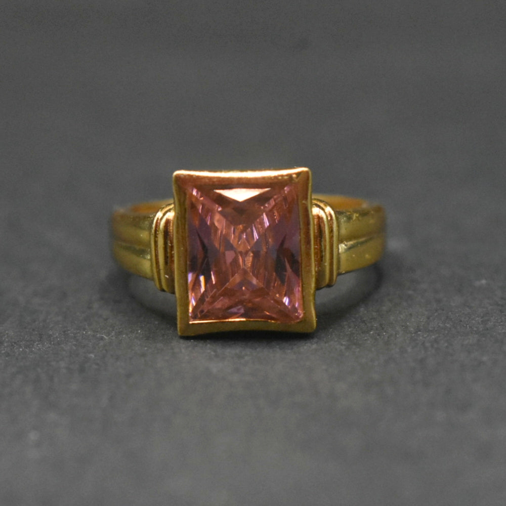 Premium Handmade Zircon 24K Gold Plated Ring for Men
