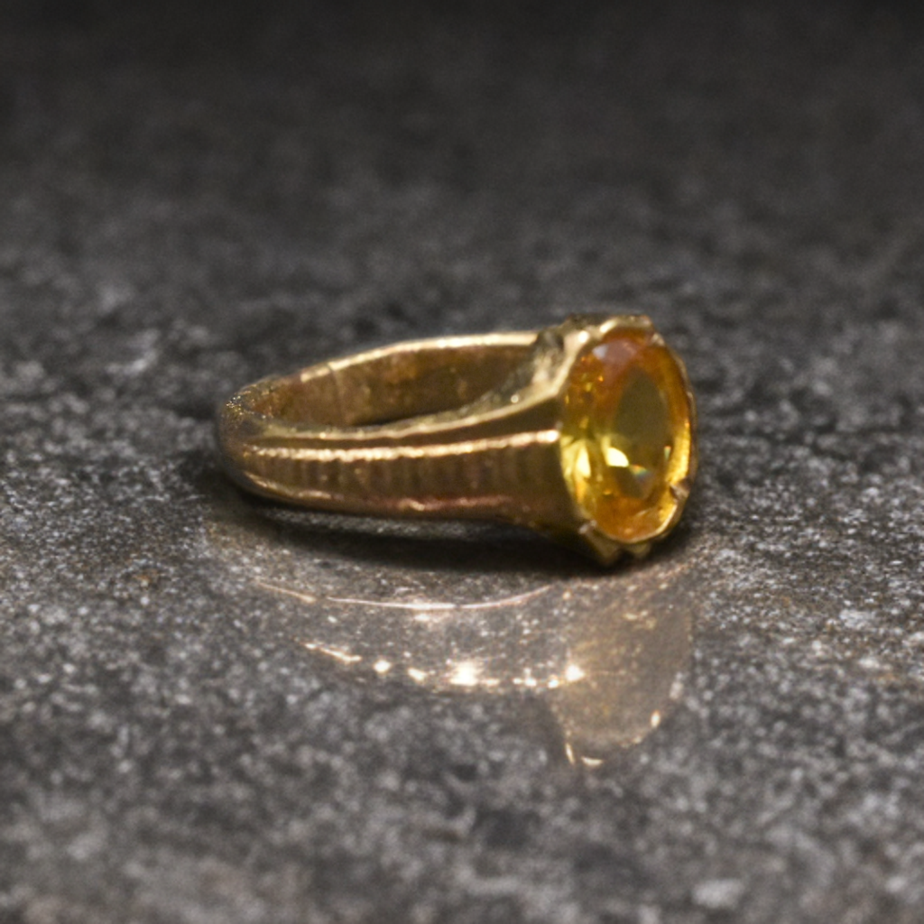 Yellow Sapphire Panchloha Ring - Men's Anti-Tarnish