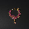 24K Gold Plated South Indian Nath | No Piercing Nose Ring with Zircon Stones