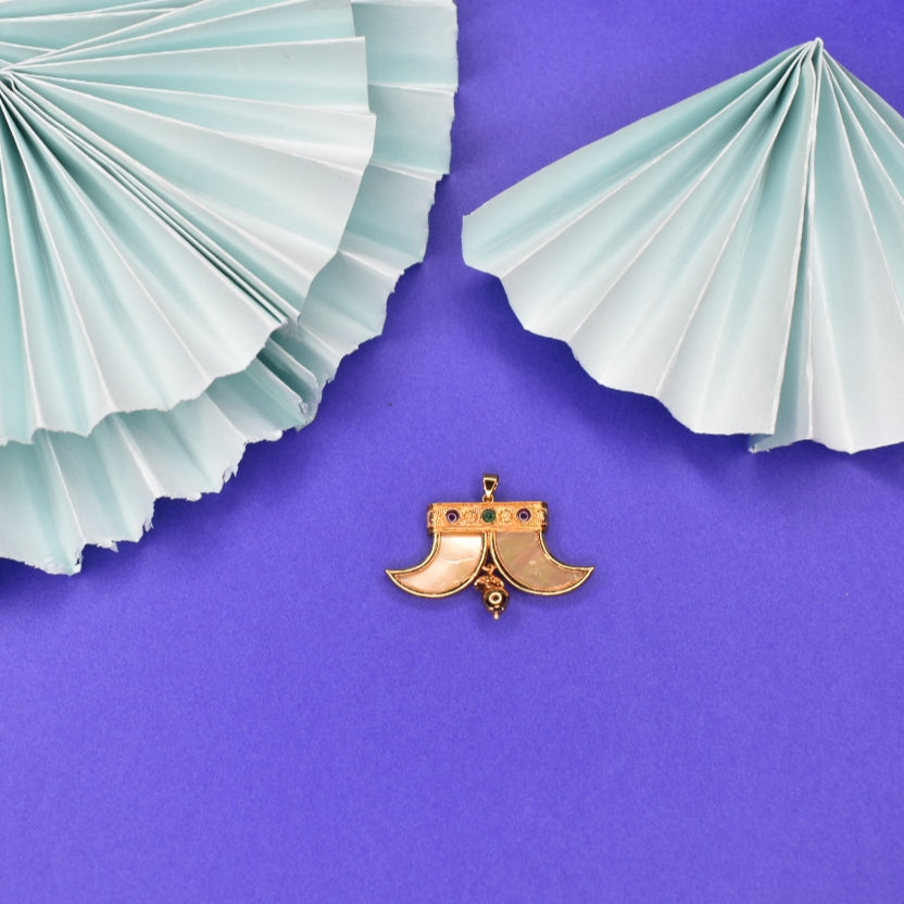 Adorable CZ Puligoru Locket for Kids - 24K Gold Plated 8 Grams