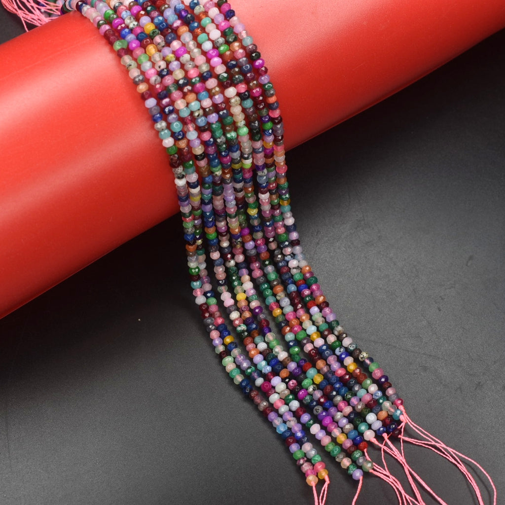 Multi-Colored Onyx Beads - Vibrant Rainbow Gemstone Strands