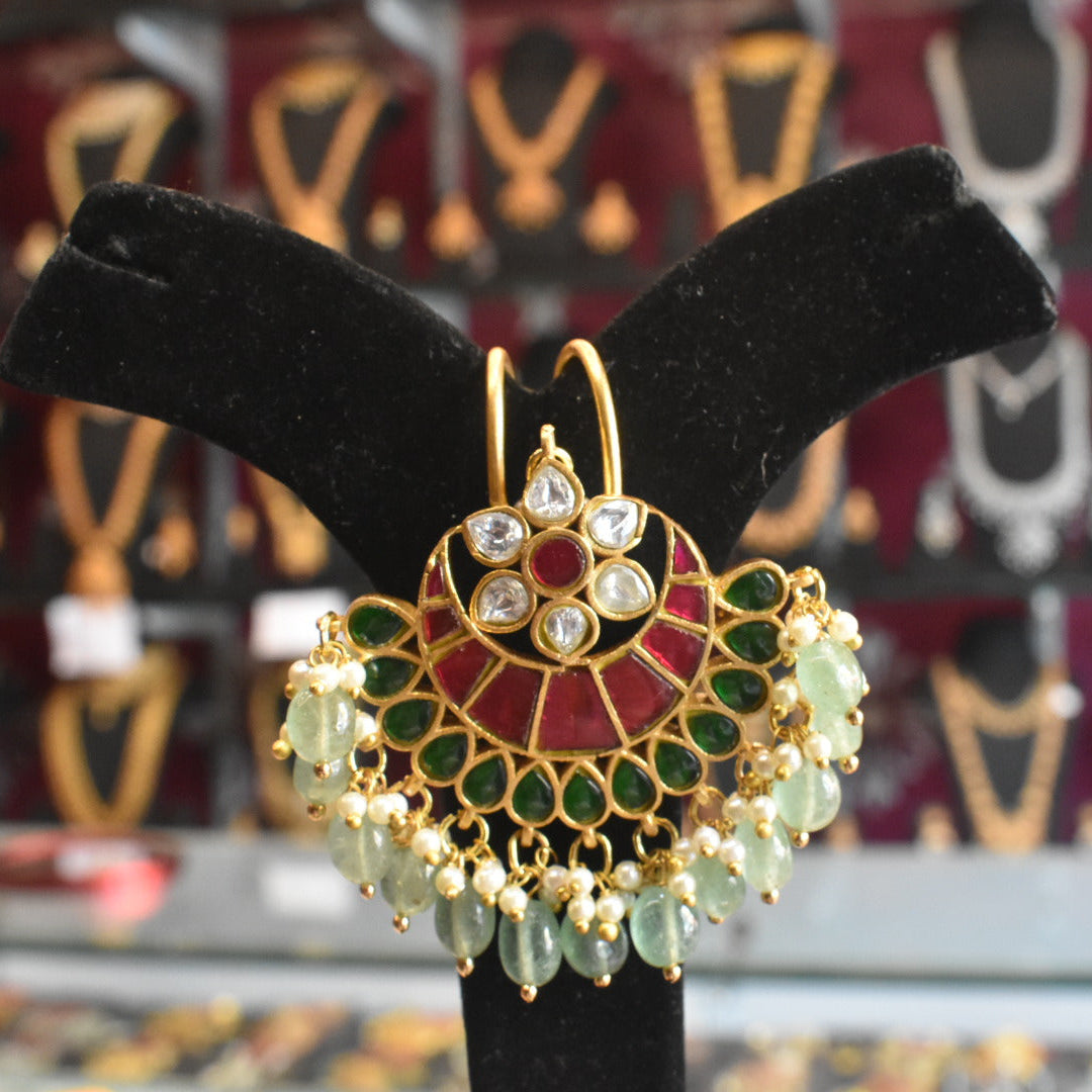 Premium Kundan Juda Pin - Traditional Temple Jewelry Hair Accessory