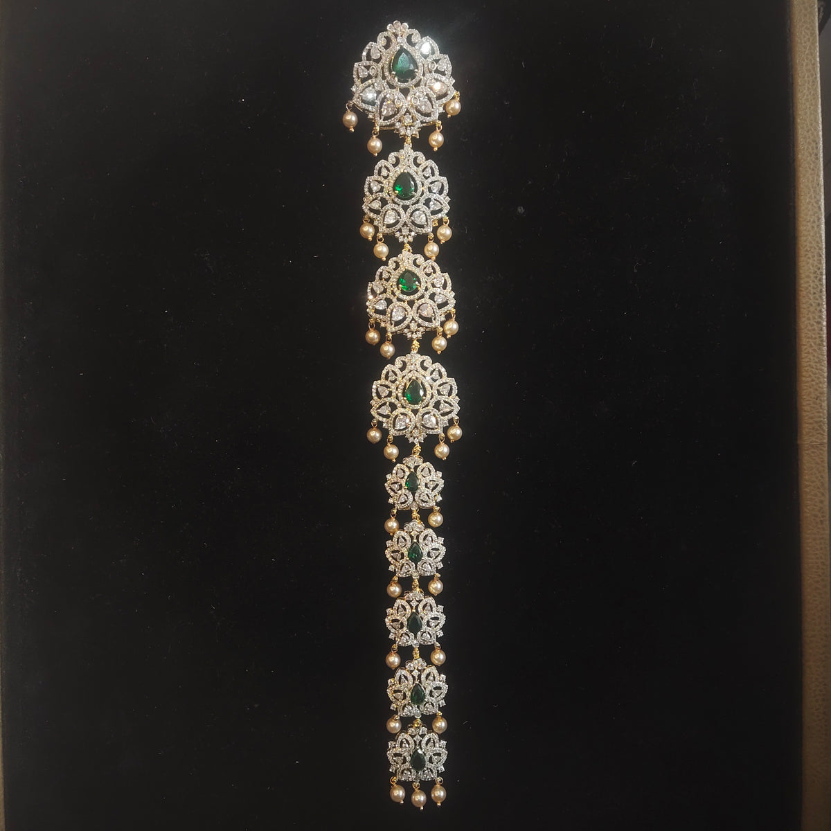 Premium Diamond Jada Hair Jewellery - Traditional Temple Jewelry