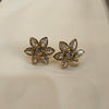 24K Gold Plated Zircon Stud Earrings - Brilliant Sparkle Design