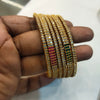 Asp Zircon Gold Plated Bangles Set