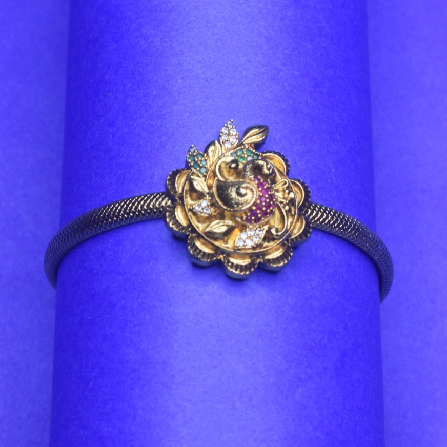 Gilded Glamour Antique Gold Armlet Bangle | Traditional Bajuband for Women