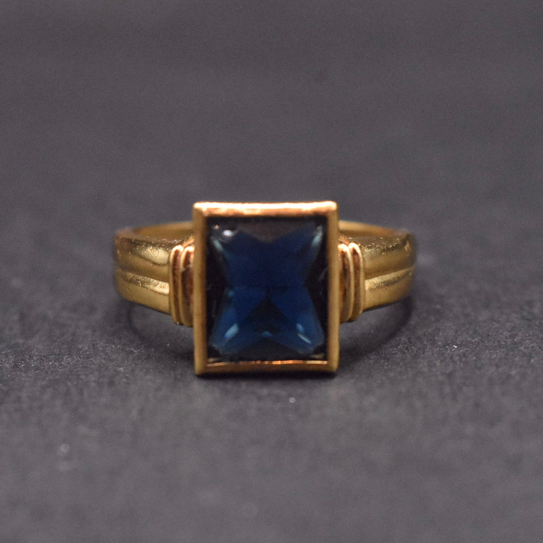 Premium Handmade Zircon 24K Gold Plated Ring for Men
