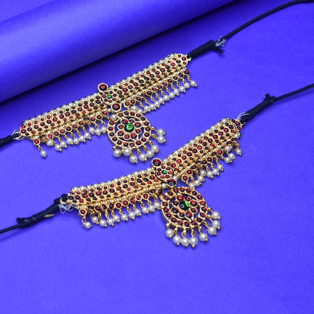 Premium Bharatanatyam Jewellery Set - 12 Piece Classical Dance Temple Ornaments