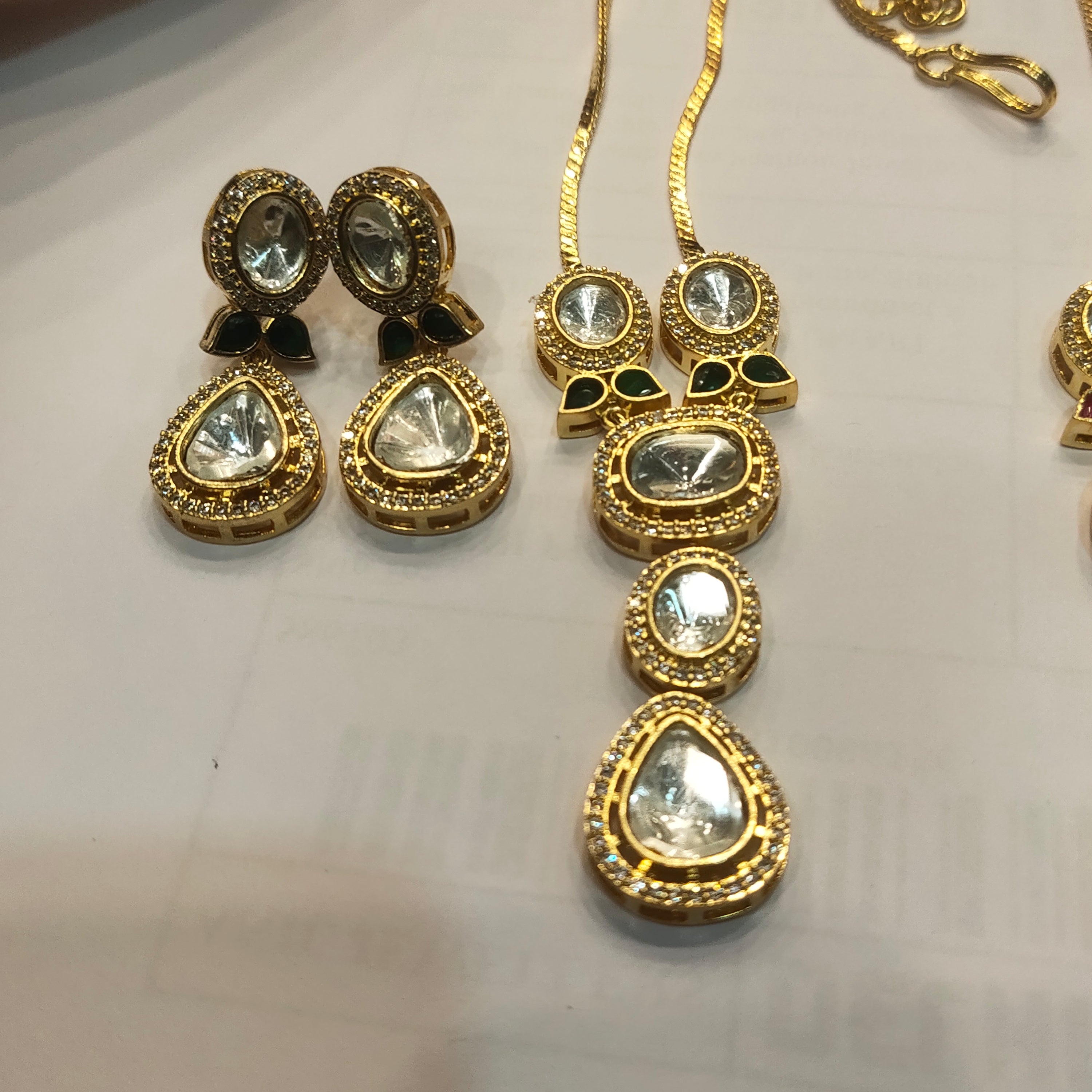 Gold Plated Kundan Necklace Set | Traditional Indian Bridal Jewelry by Asp