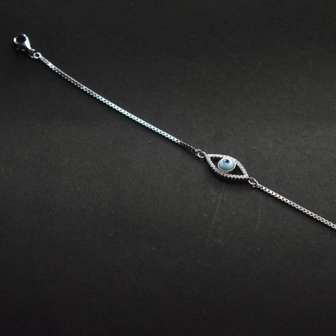 925 Sterling Silver Evil Eye Bracelet for Women