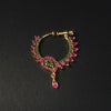 24K Gold Plated South Indian Nath | No Piercing Nose Ring with Zircon Stones