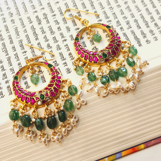 Mesmerizing Jadau Kundan Dangler Earrings by ASP Fashion Jewellery"