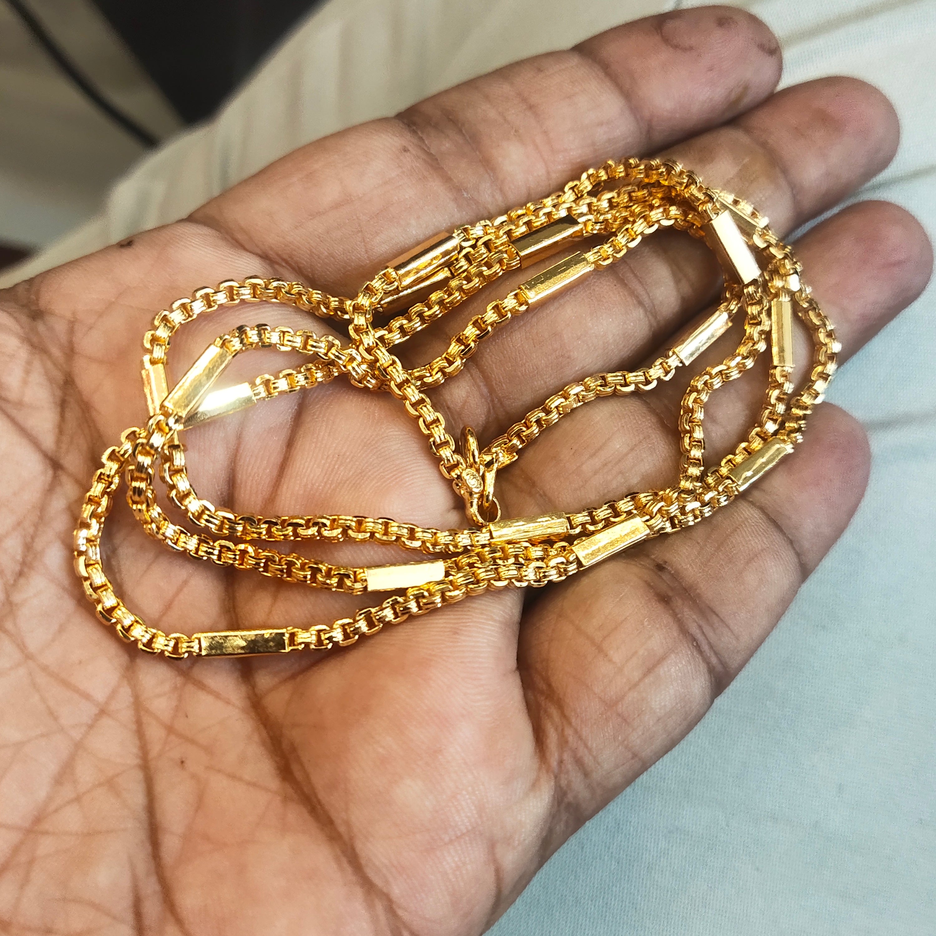 30 Inches Bitbox 24K Gold Plated Chain - Luxury Anti-Tarnish Collection