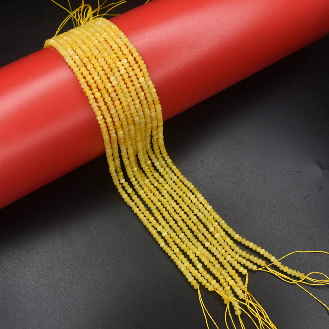 Yellow Onyx Beads - Sunshine Golden Gemstone Strands