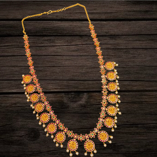 Antique Laxmi Bottu Long Necklace By Asp Fashion Jewellery