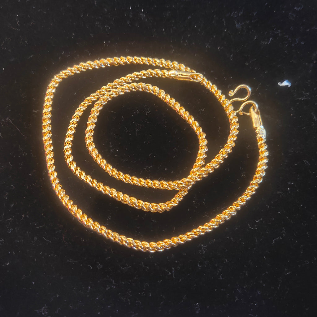 Gold Rope Chain Necklace | 18 Inch
