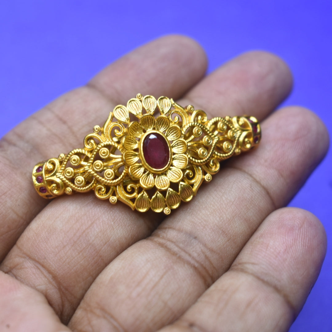 Asp Antique Gold Ruby Pendant for Changeable Bangle Bracelet.