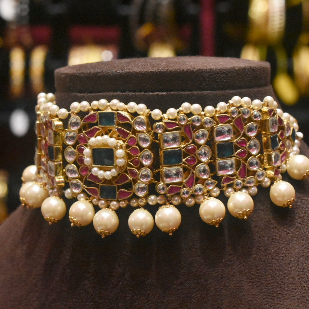 Pachi Kundan Choker - 24K Gold Plated Traditional Necklace