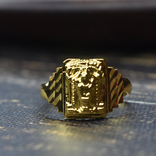 24K Gold Plated Tirupati Balaji Ring for Men