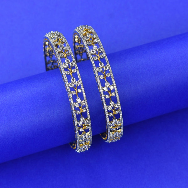 "Dazzle Without the Price Tag: Stunning Zircon Bangles Set That Sparkle Like Real Diamonds!"