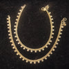 Panchaloha Gold Anklet with Flower Bead Charms | 10 Inch Payal