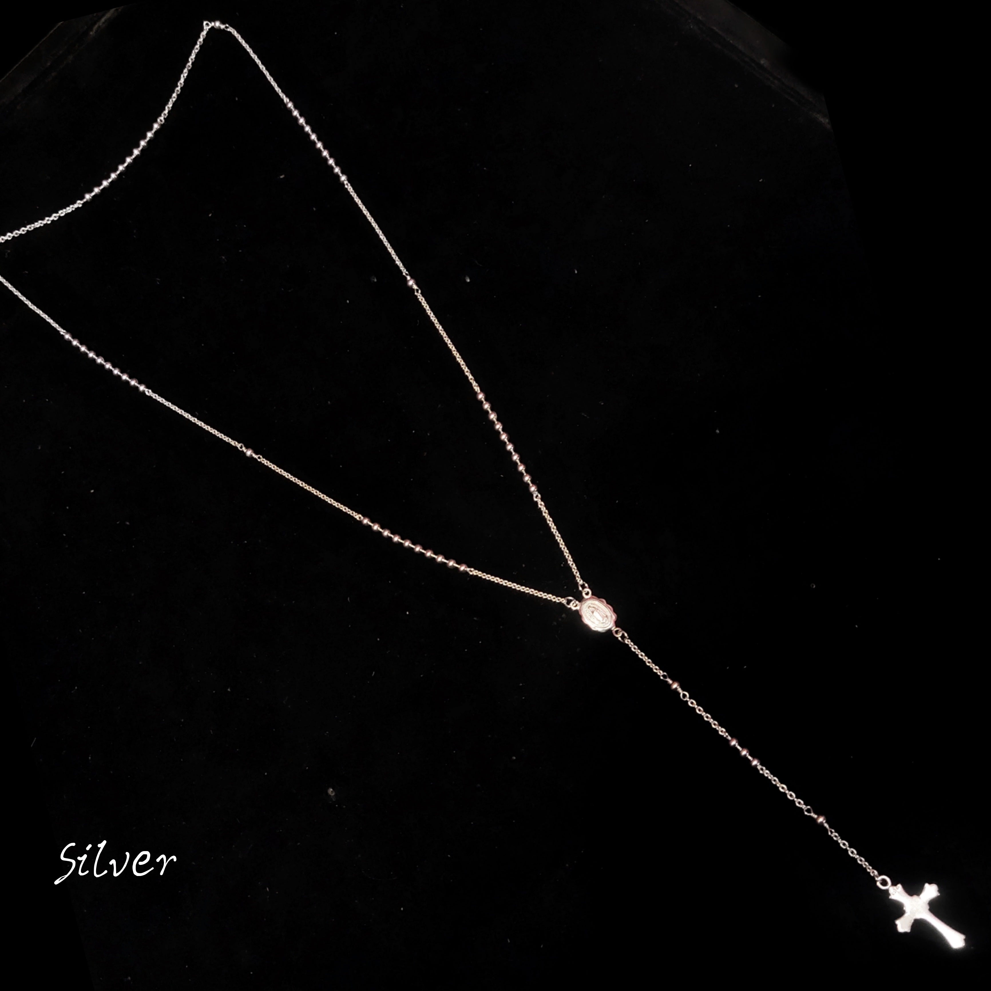 925 Sterling Silver Rosary Beads - Premium Prayer Necklace for Spiritual Devotion