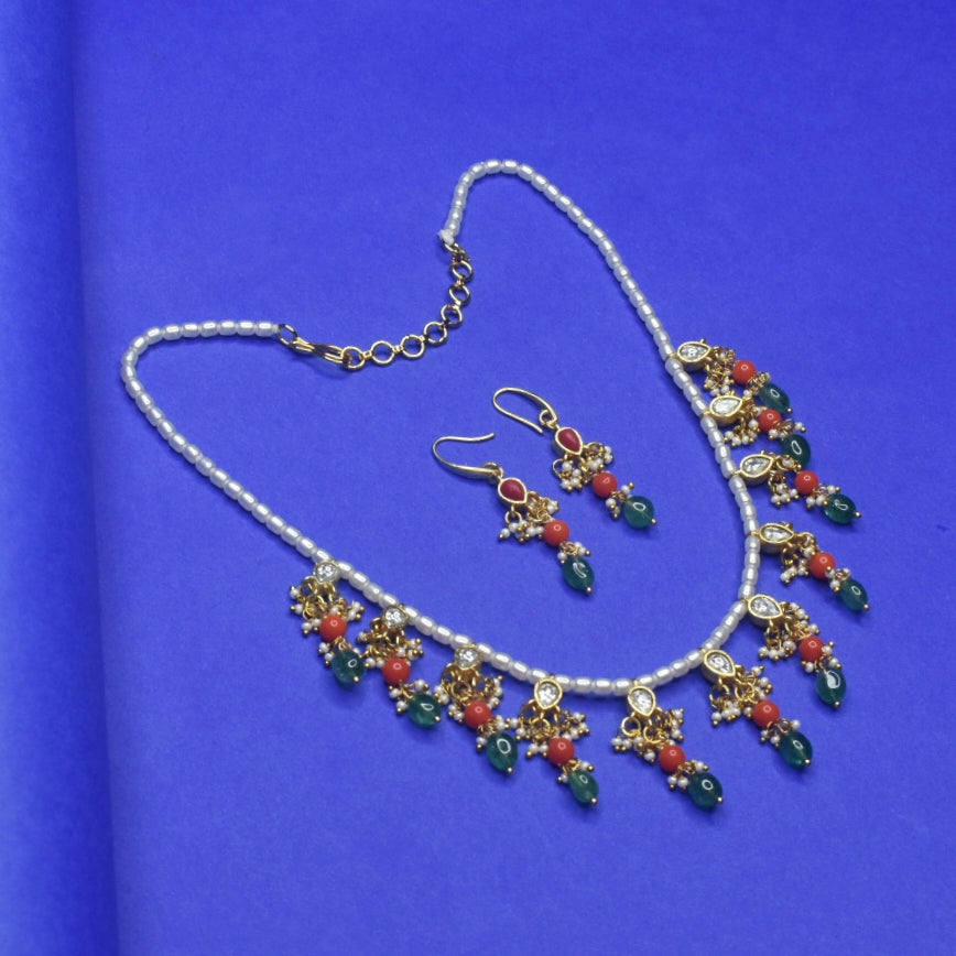 Kundan & Pearl Necklace | Elegant Traditional Indian Jewelry by Asp Fashion