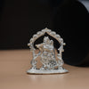 Shining Devotion: The Timeless Beauty of a Pure Silver Radha Krishna Idol"