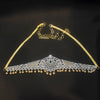 Green Zircon Rhodium-Gold Double Tone Plated Vaddanam Waist Chain