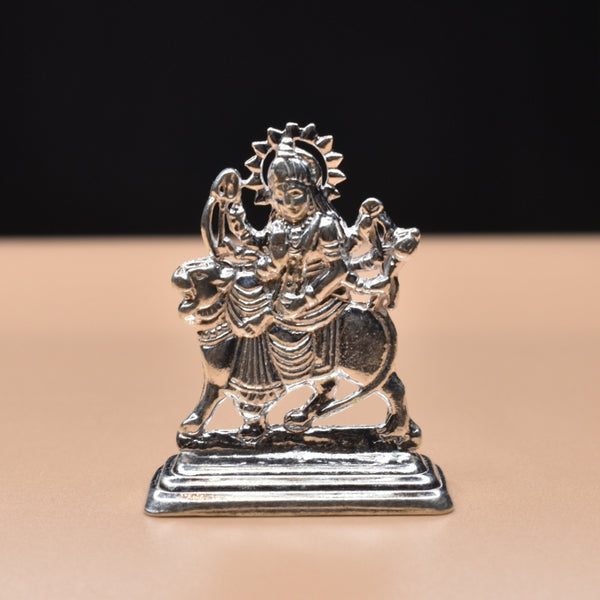 "Shine Bright: The Elegance of a Pure Silver Durga Mata Idol"