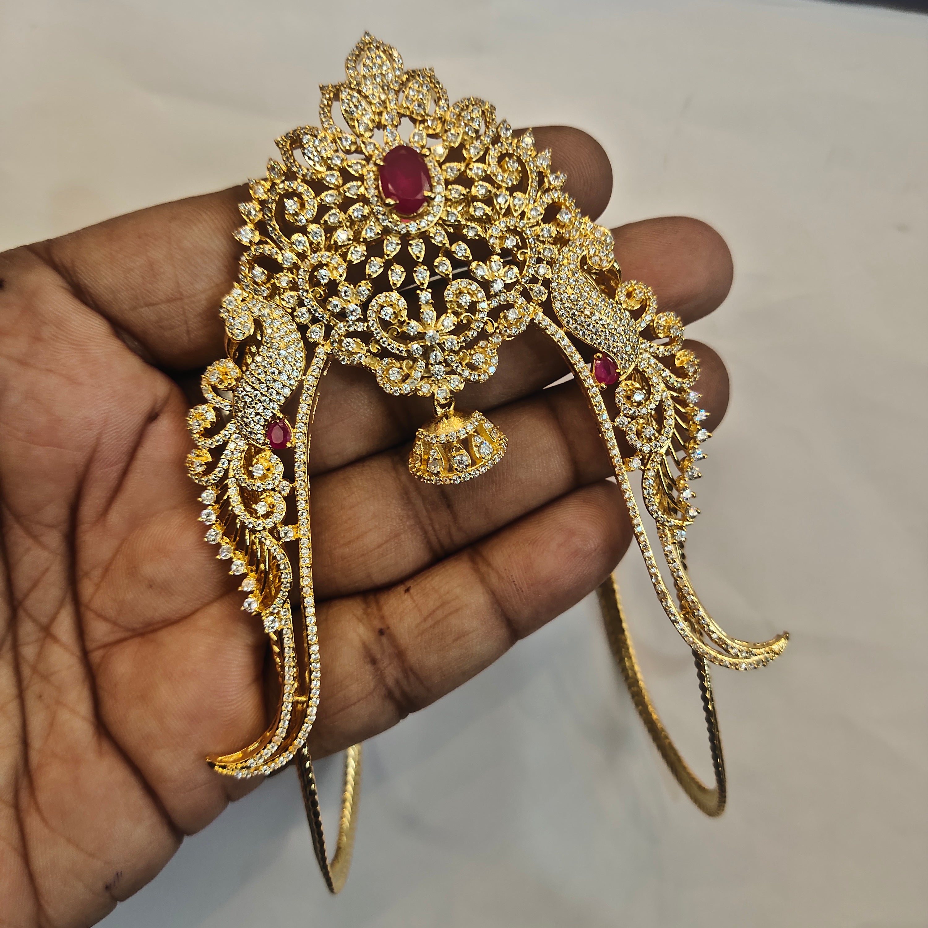 Asp Gold Plated Cz Arm Vanki for Telugu Brides Bridal Jewelry